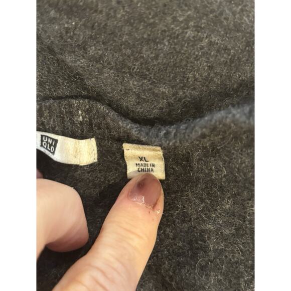 Uniqlo Mens Cotton Cashmere Sweater | XL | Gray Crew Neck - Picture 6 of 8